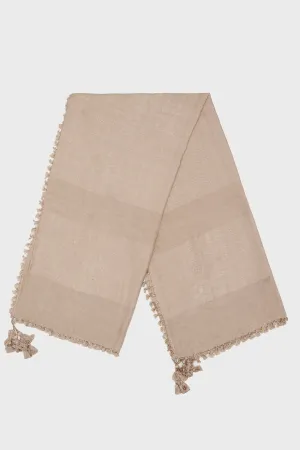 Beige Bamboo Keffiyeh Scarf