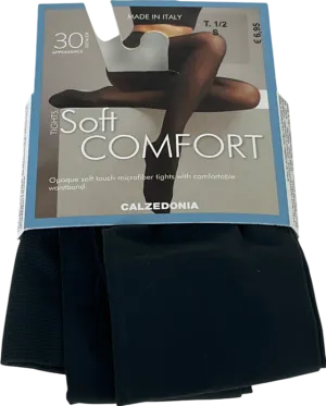 calzedonia Black Total Comfort Soft Touch Tights UK S