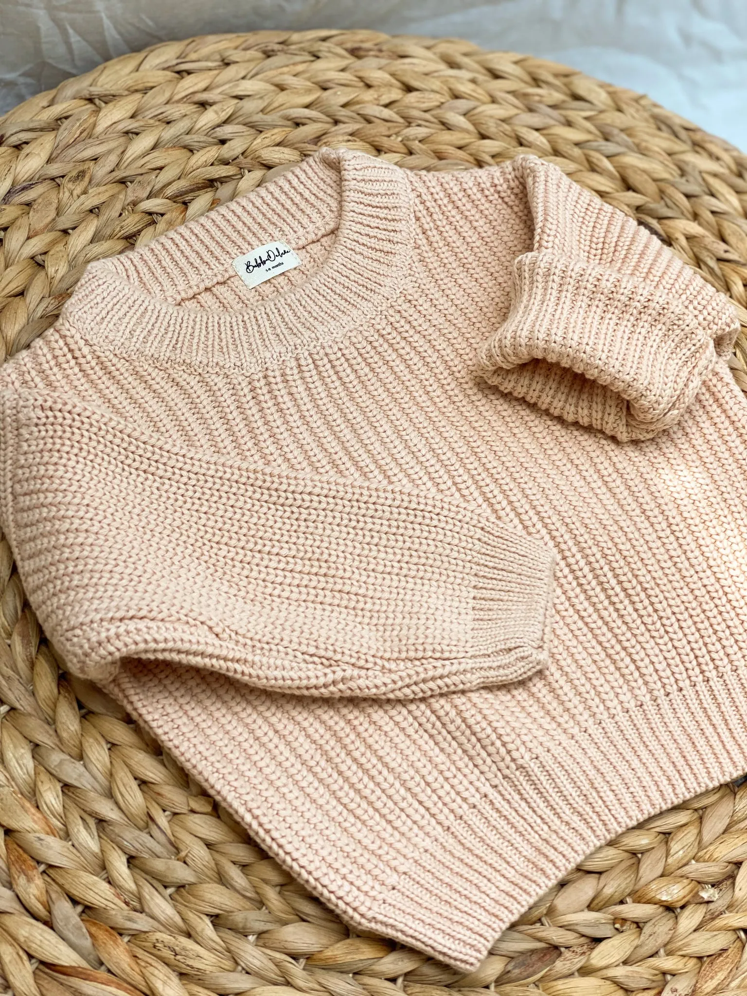 Chunky Knit Jumper - Blush (ONLY SIZE 0 LEFT)