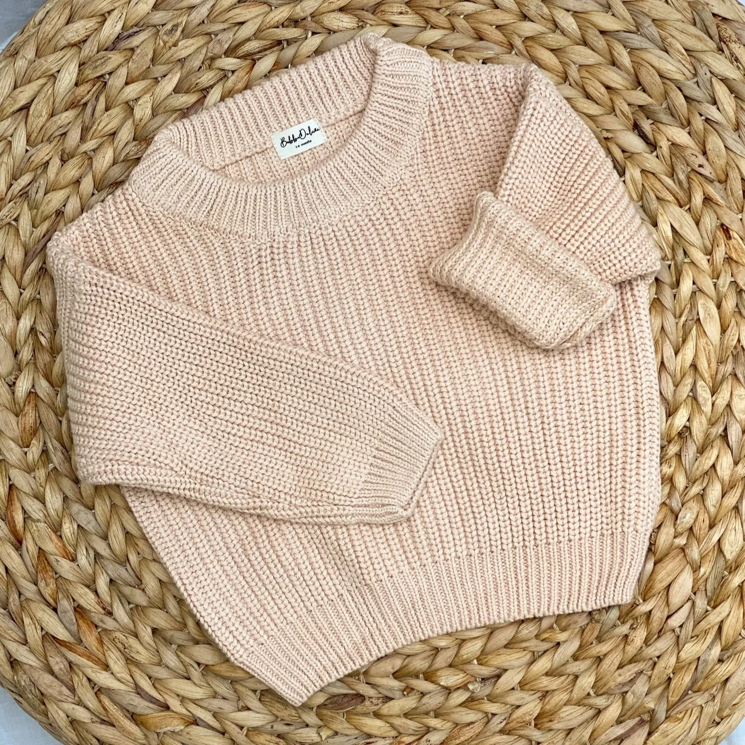 Chunky Knit Jumper - Blush (ONLY SIZE 0 LEFT)