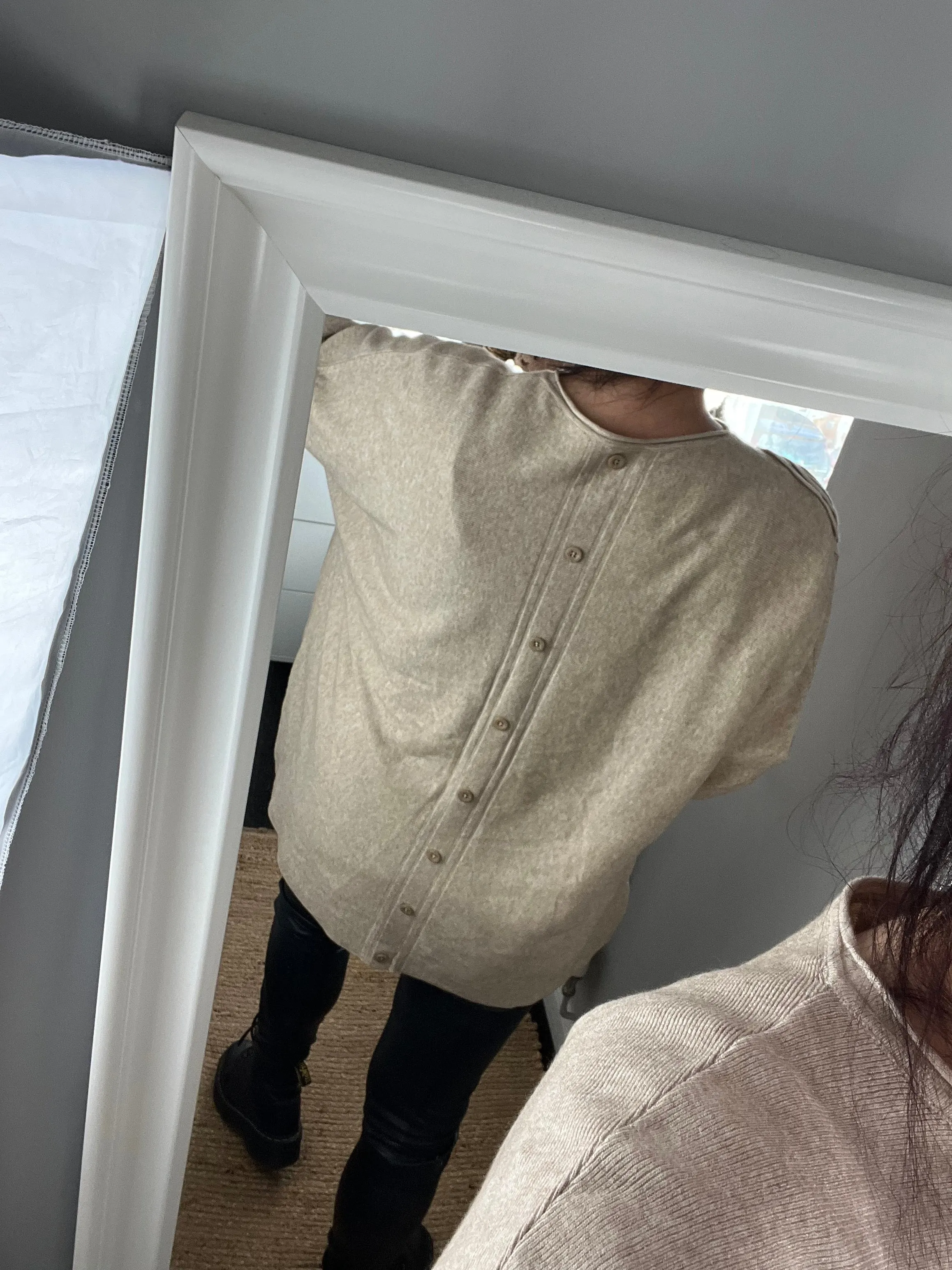 Diamante Rose Jumper - Beige