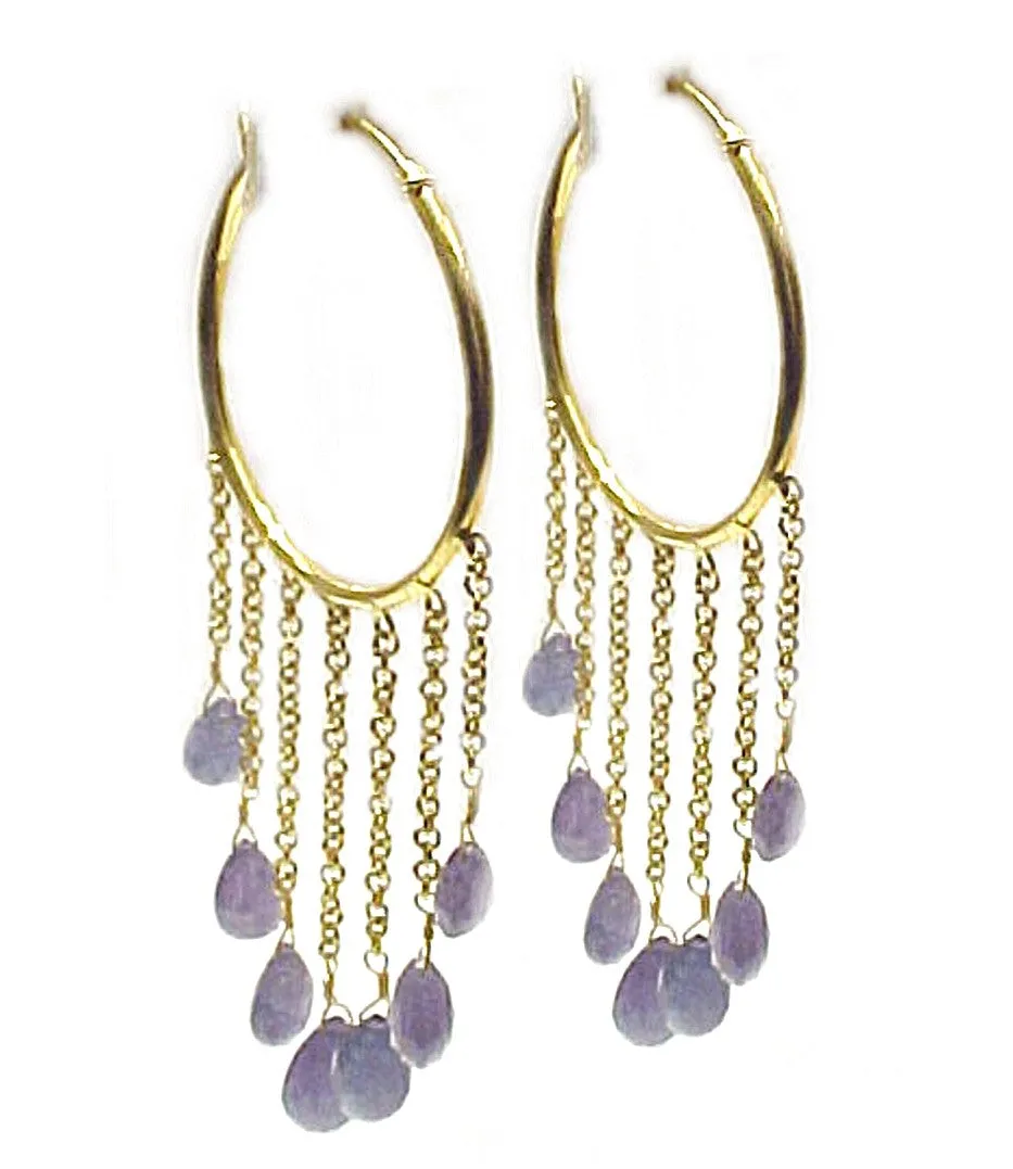 'Extra-Large Dramatic Tanzanite Hoop'