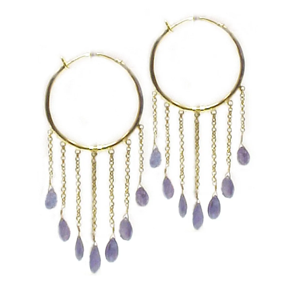 'Extra-Large Dramatic Tanzanite Hoop'