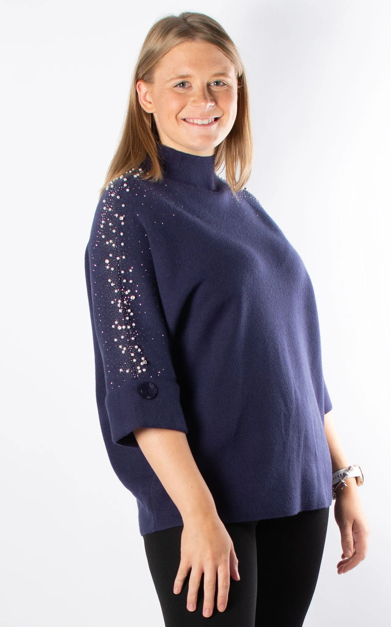 Heather Sparkle Jumper | Navy