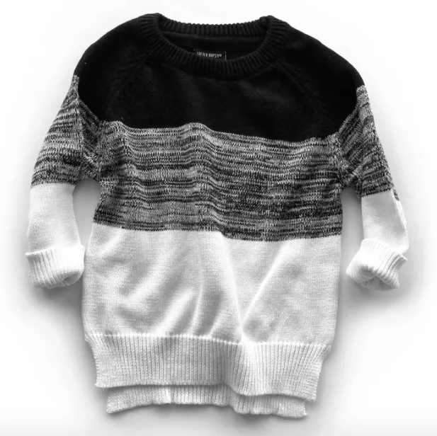 Little Bipsy - Knit Sweater in Monochrome