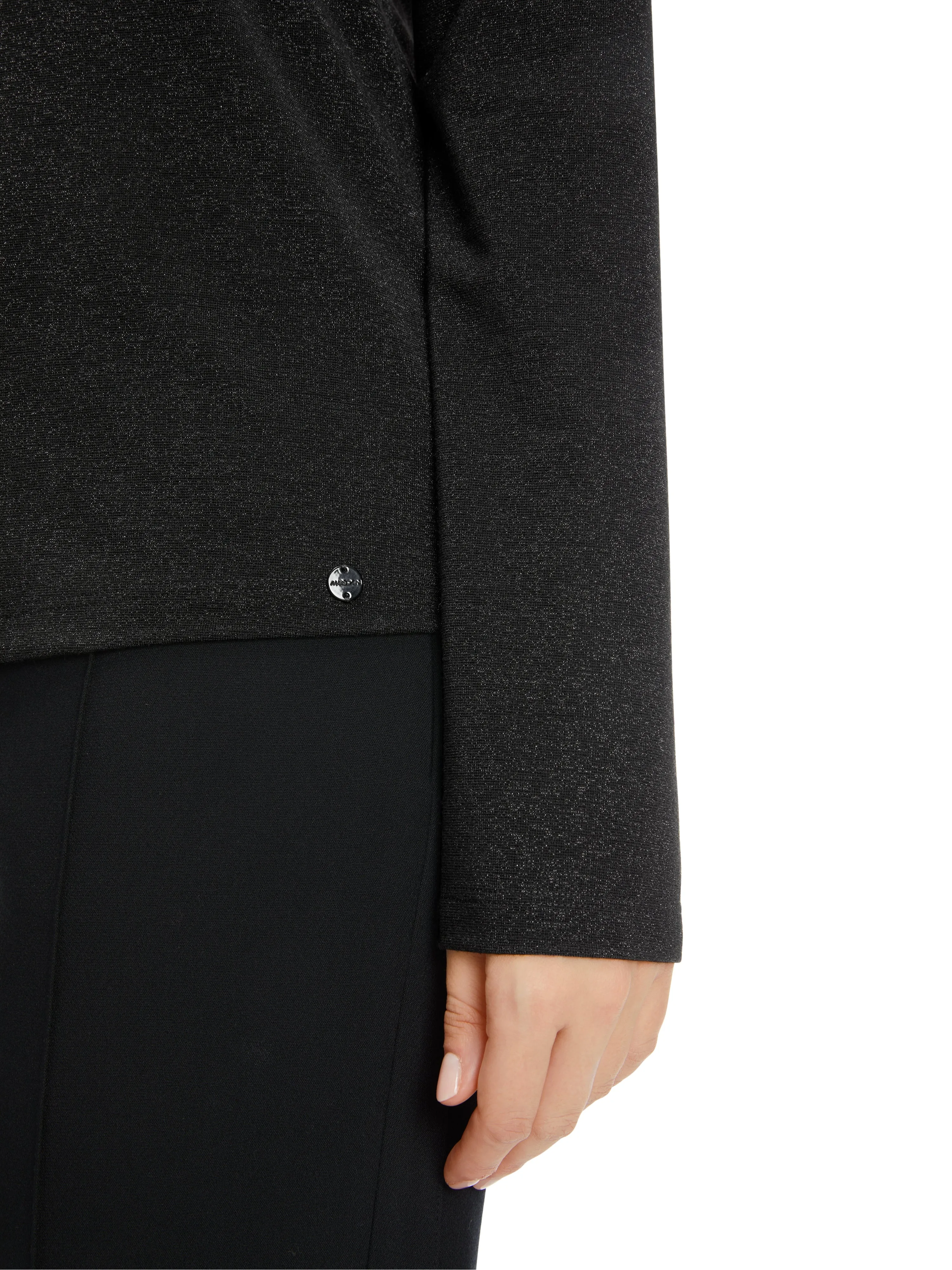 MARC CAIN Black Turtleneck Top