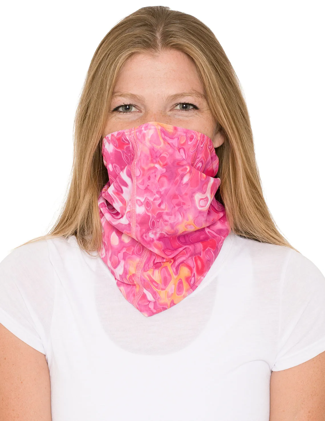 Neck Gaiter | Bandana, Balaclava, Headband | UPF 50 Sun Protection | White