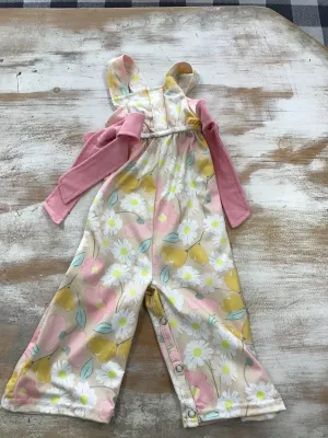 Pink floral bow jumper