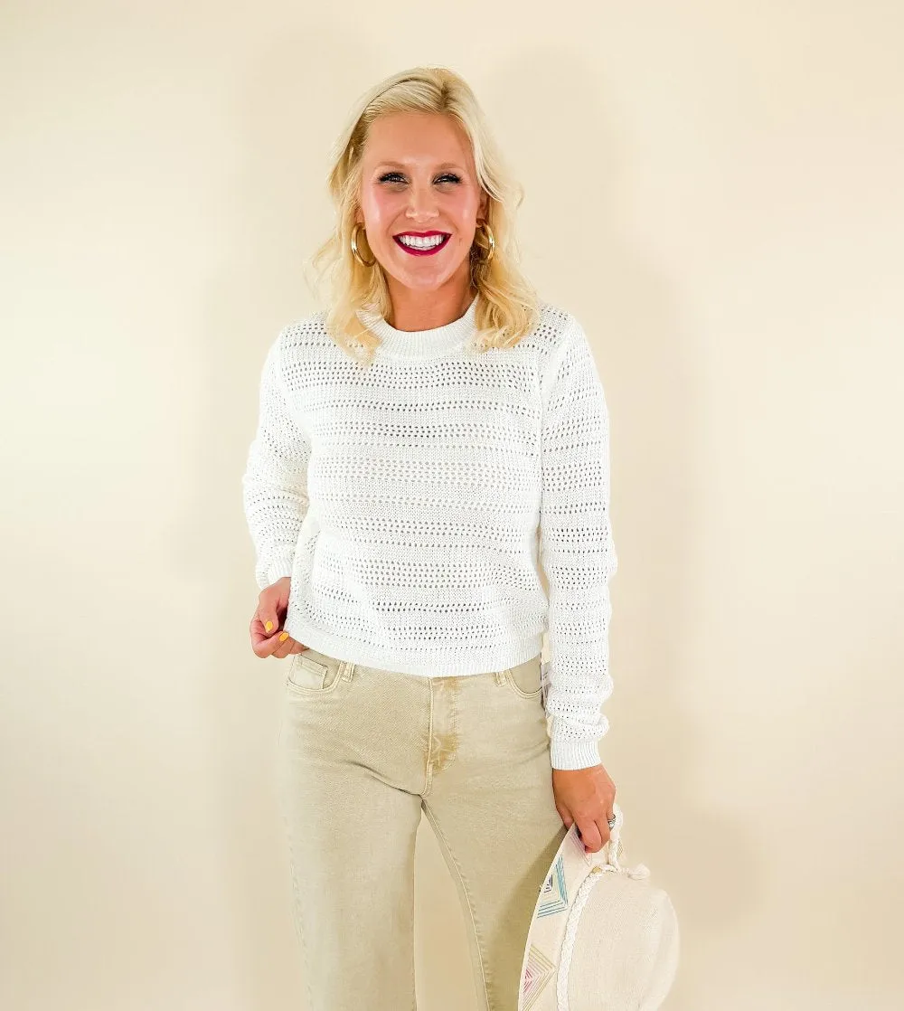 Portia Off White Crop Sweater