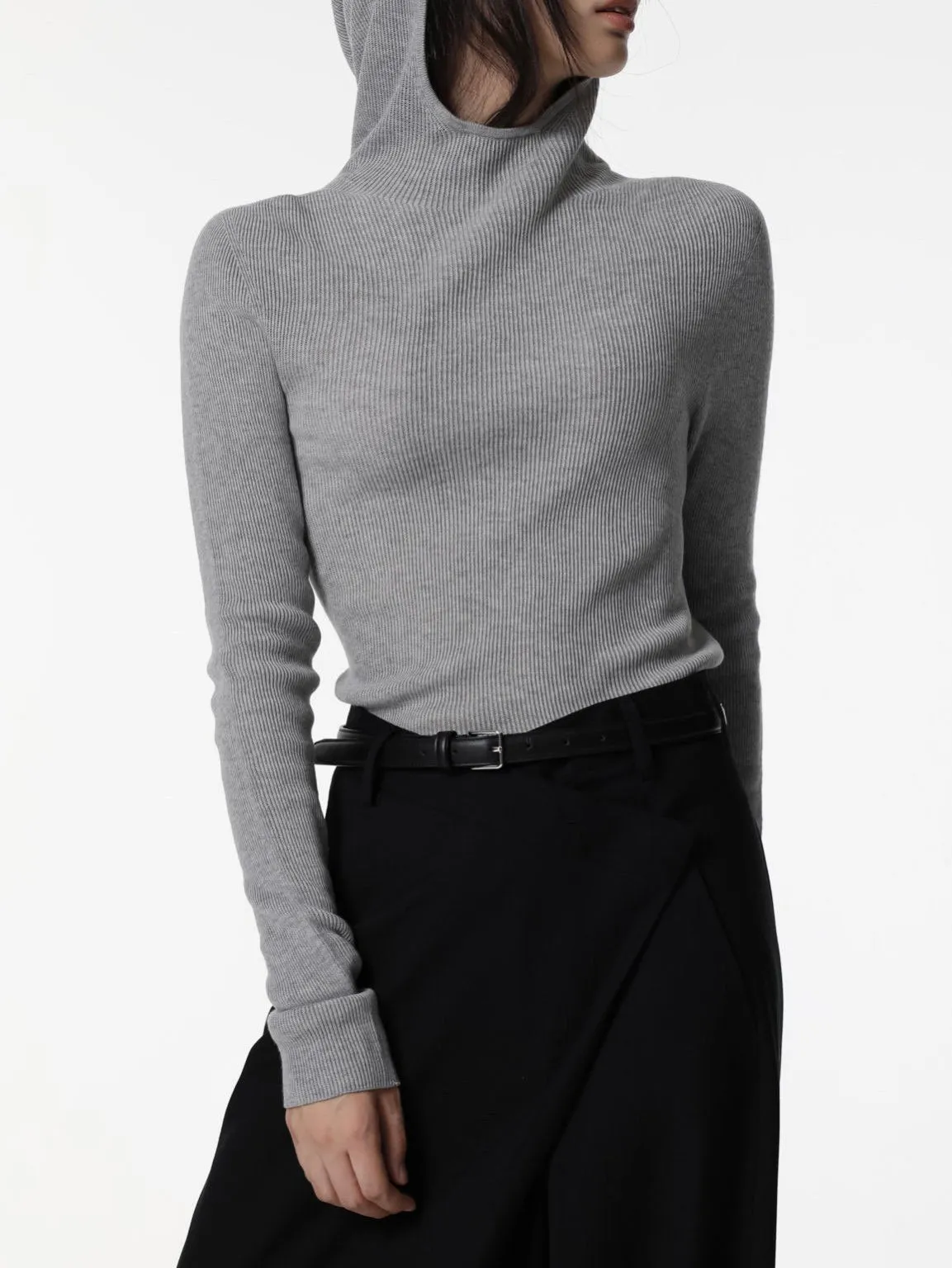 Pre Order Balaclava Long Sleeve Knit Top