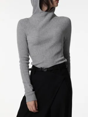 Pre Order Balaclava Long Sleeve Knit Top