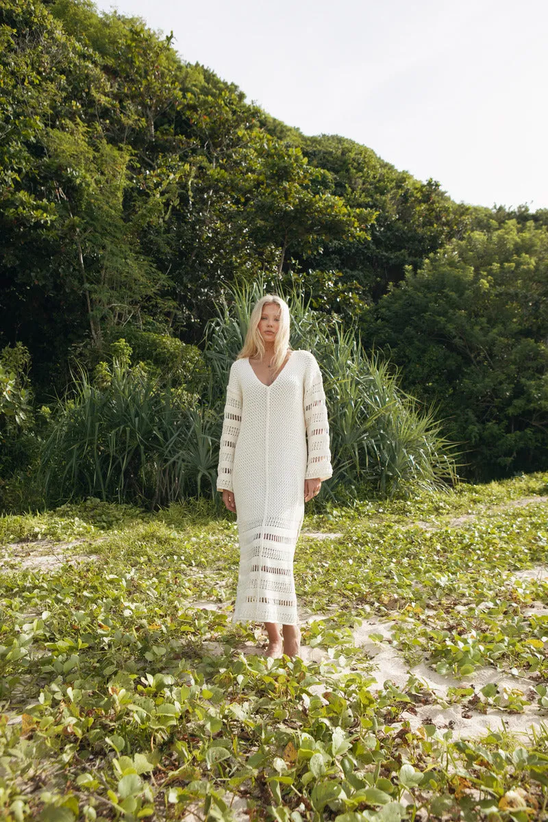 STILL I RISE KNIT DRESS - OFFWHITE