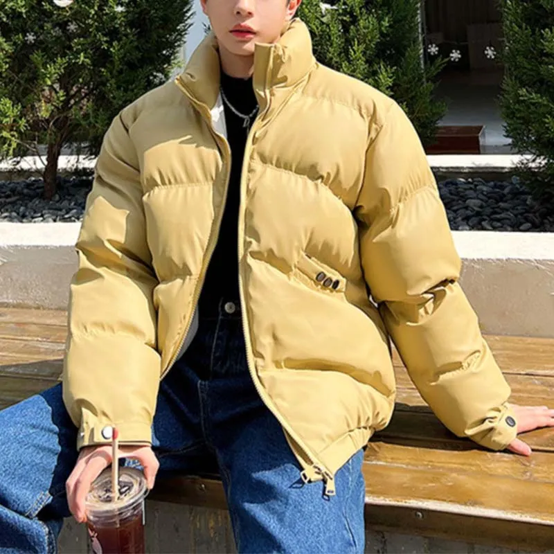 Turtleneck Pu Leather Thick Coat