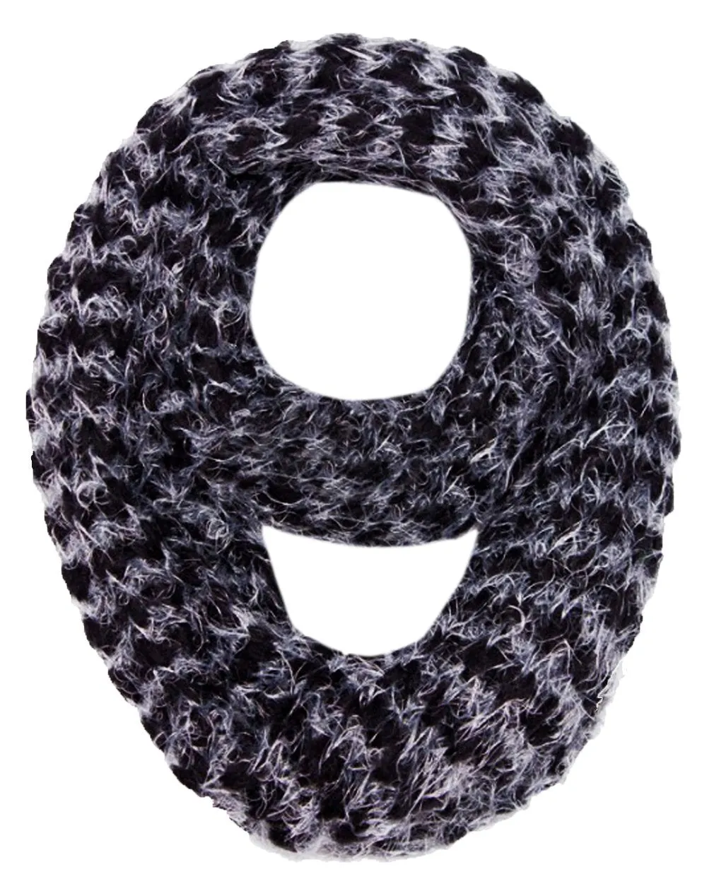 Two tone Thick Knit Soft Chunky Infinity Loop Scarves