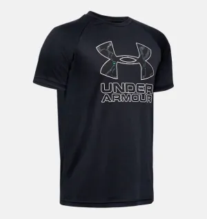 Under Armour Boys Tech Hybrid Print Fill SS Tshirt