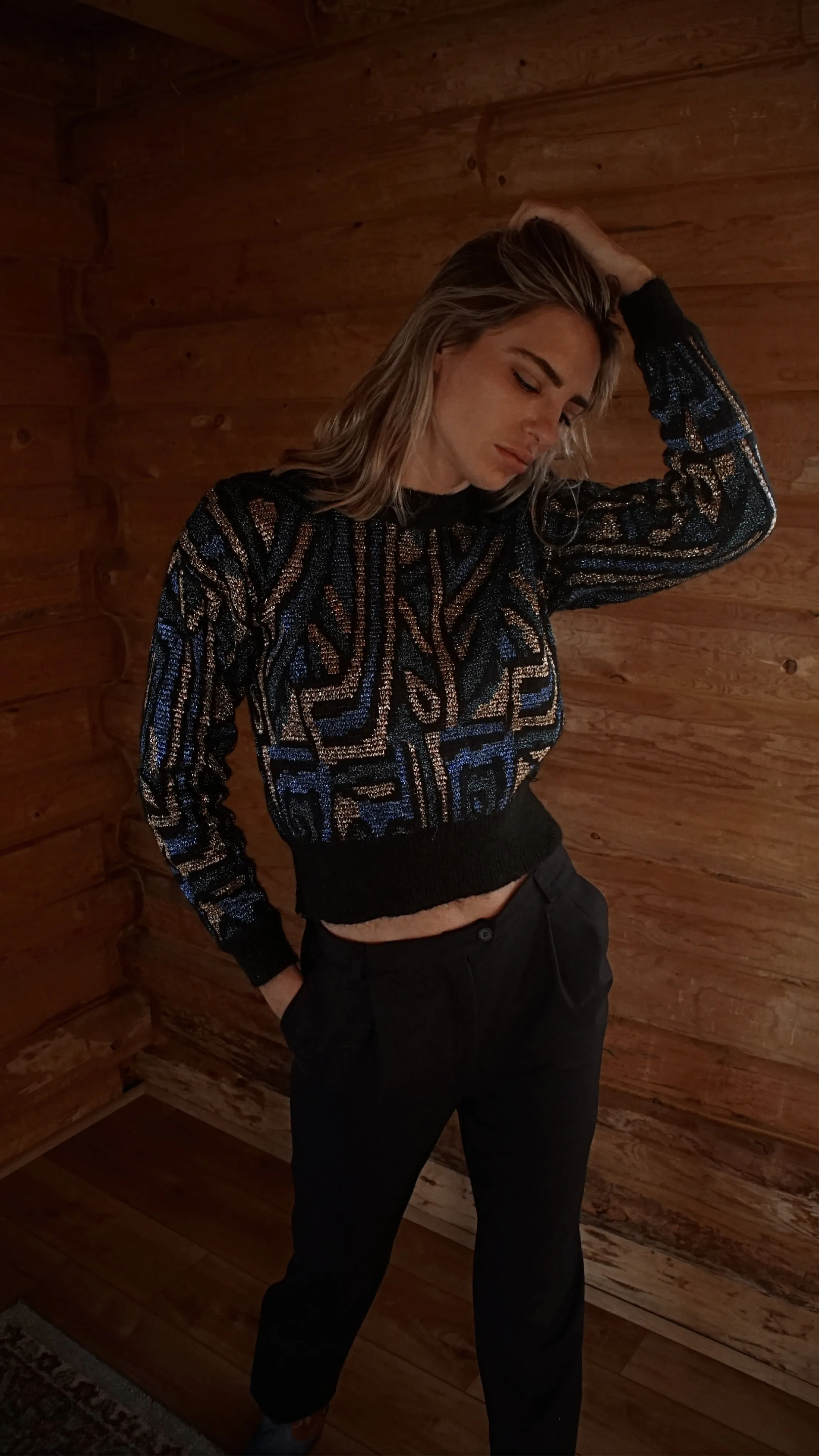 Vintage Christian Dior Wool Knit Sweater 80’s